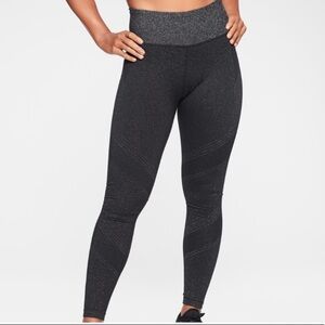 Athleta Lurex Twilight Tights Metallic Black